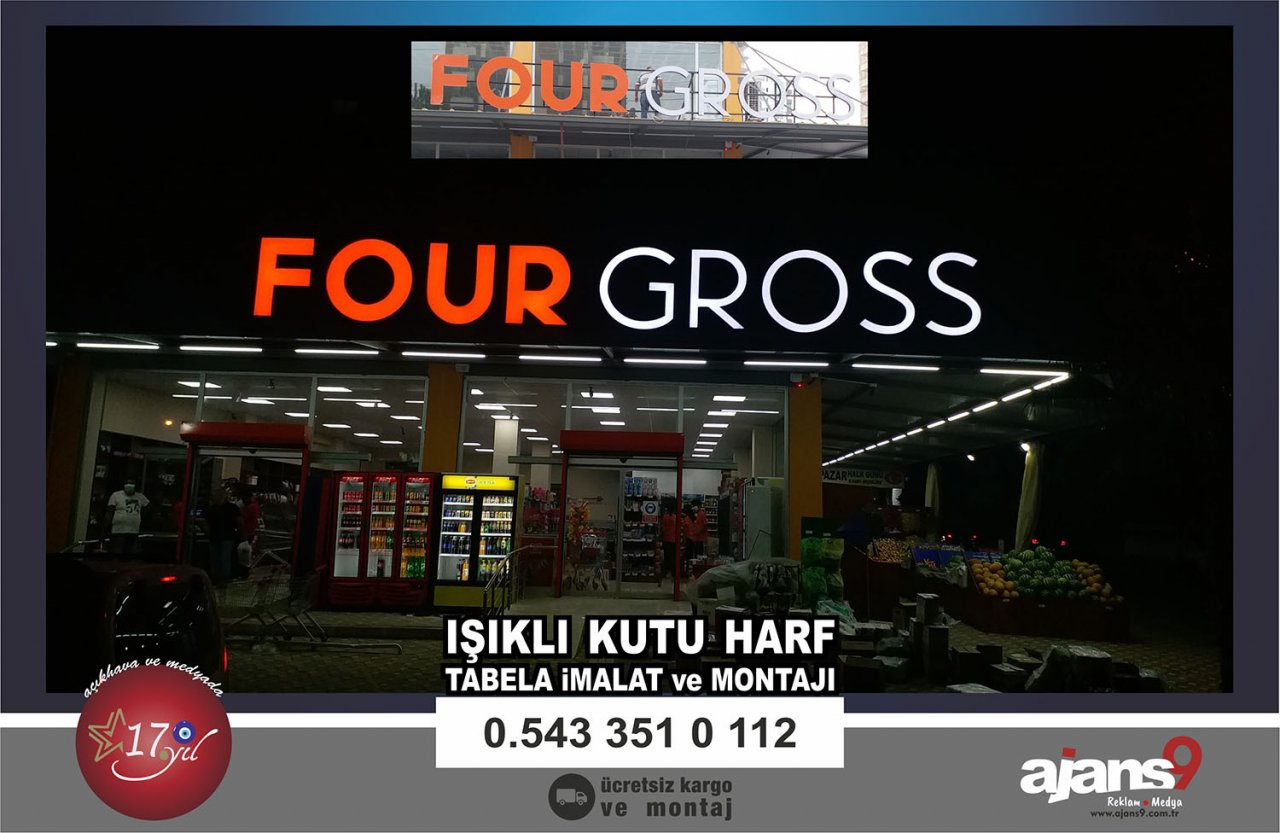 Pleksi Işıklı Kutu Harf Tabela